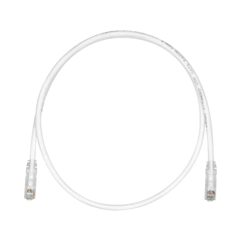UTPSP3Y Cable de Parcheo TX6, UTP Cat6, 24 AWG, CM, Color Blanco Mate, 3ft