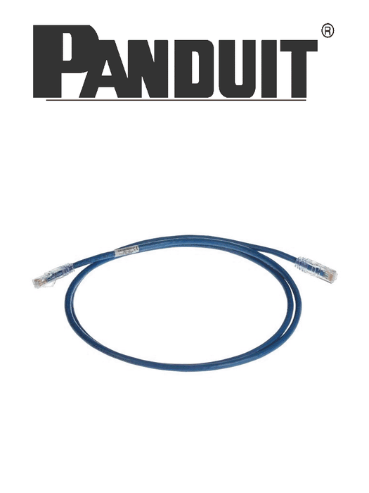 PANDUIT UTPSP5BUY Patch cord de 100% cobre UTP / 24 AWG / 5 pies (1.52 m) / Categoría 6 / Azul