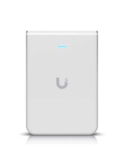 UBIQUITI U6-IW - Punto de Acceso para pared WiFi 6/ Frecuencia de operación 2.4GHz y 5GHz/ Capacidad de transmisión de hasta 5.3Gbps/ 4 Puertos secundarios RJ-45