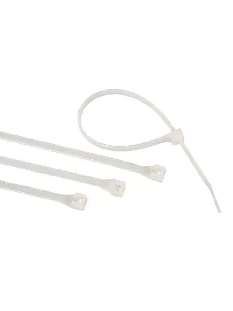 TCE LMG-SZS3X100B - Cincho de Nylon Color Blanco, Bolsa con 100 piezas, Medida 2.5mm Ancho X 100mm Largo, Certificación UL 94V-2
