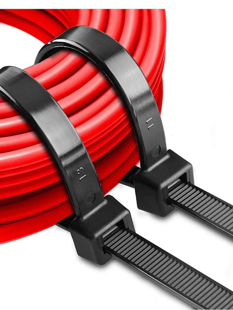 TCE LMG-SZS5X300N - Cincho de Nylon Color Negro, Bolsa con 100 piezas, Medida 4.6mm Ancho X 300mm Largo, Certificación UL 94V-2