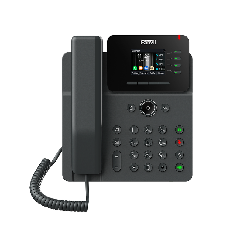 V61G Teléfono IP Empresarial, 4 líneas SIP, pantalla a color 2.4, PoE, puertos Gigabit, conferencia local de 6 vías.