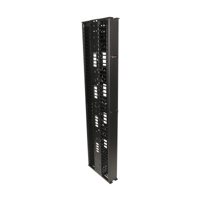 Organizador RouteIT Vertical Doble de 45UR,  Fabricado en Acero Laminado en Frío 16AWG, 6in (152mm) de Ancho