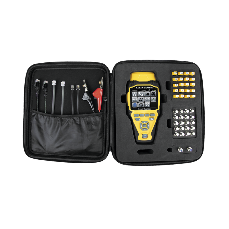 Juego de Probador de Cables de Red con Transmisores Remotos Scout? Pro Max. Detecta la Capacidad de la Red y las Velocidades de Conexión hasta 10 Gbps