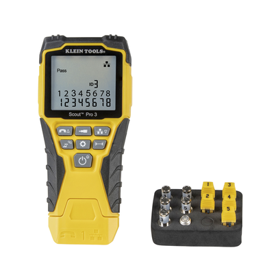 Kit Scout™ Pro 3 Probador de Cables de Voz (RJ11/12), de Datos (RJ45) y de Video (Coaxial con conector F), - Toer