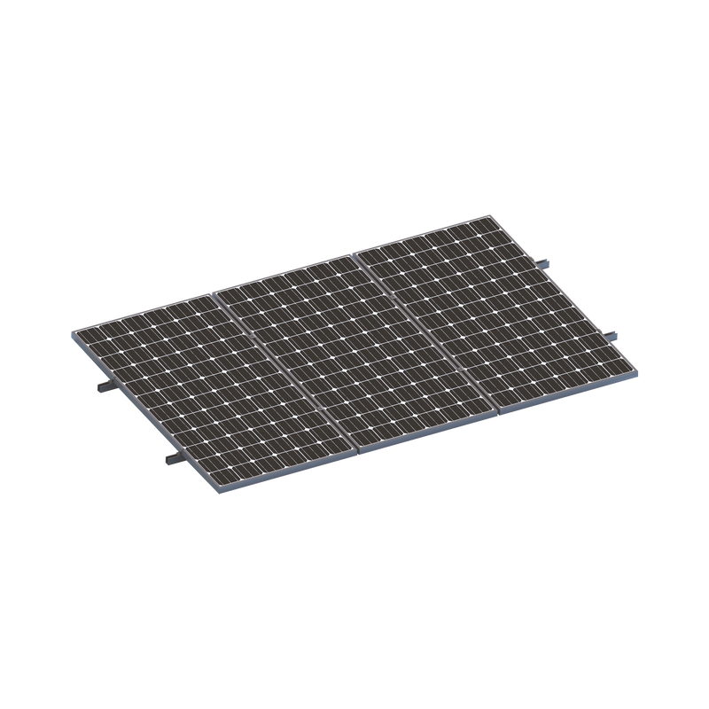 VEKTORMINIKIT1X3 Kit De Minirieles Para Panel Solar Arreglo 1X3  Para Instalación Plano En Lámina