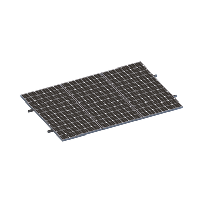 Kit De Minirieles Para Panel Solar Arreglo 1X3  Para Instalación Plano En Lámina - Toer