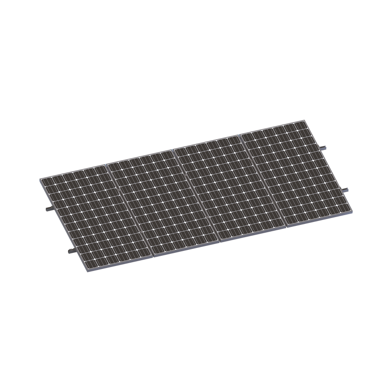 VEKTORMINIKIT1X4 Kit De Minirieles Para Panel Solar Arreglo 1X4 Para Instalación Plano En Lámina