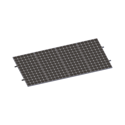Kit De Minirieles Para Panel Solar Arreglo 1X4 Para Instalación Plano En Lámina - Toer