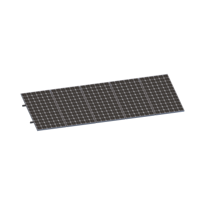Kit De Minirieles Para Panel Solar Arreglo 1X5 Para Instalación Plano En Lámina - Toer