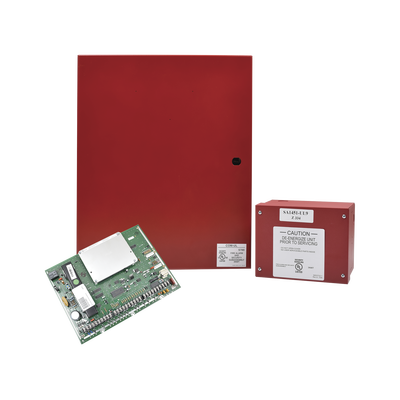 Panel Hibrido de incendio e intrusión, soporta tres métodos de expansión, cableada, inalámbrica y Vplex dos particiones de 8 a 128 zonas