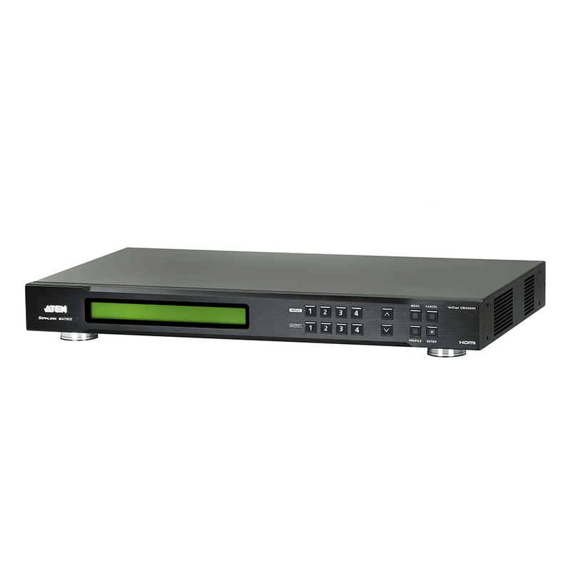 VM5404H SWITCH DE MATRIZ HDMI | 4X4 | CON ESCALADOR | COMPATIBLE CON VIDEOWALL | Seamless Switch? | IR | RS-232 | ETHERNET