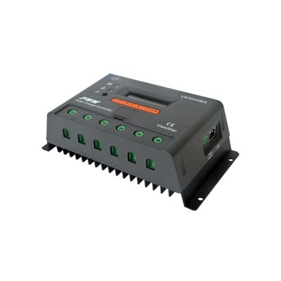VS-3024-BN Controlador Solar de Carga y Descarga PWM 12/24V 30A con Display, Parámetros Configurables