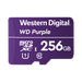 Memoria microSD de 256 GB PURPLE, Especializada Para Videovigilancia, 10 VECES MAYOR DURACIÓN, 3 AÑOS DE GARANTIA - Toer