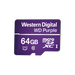 Memoria microSD de 64GB PURPLE, Especializada Para Videovigilancia, 10 VECES MAYOR DURACIÓN, 3 AÑOS DE GARANTIA - Toer