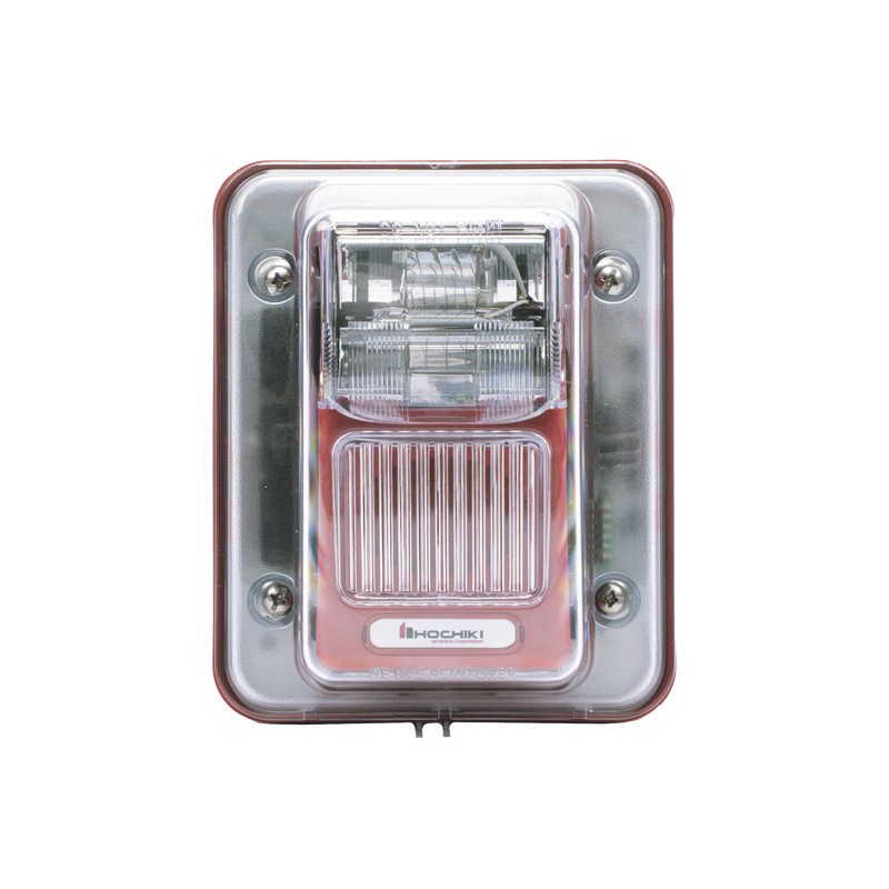 WHEC24-75WR Sirena Estrobo, Para Intemperie, Montaje en Muro, Color Rojo (0500-05860)