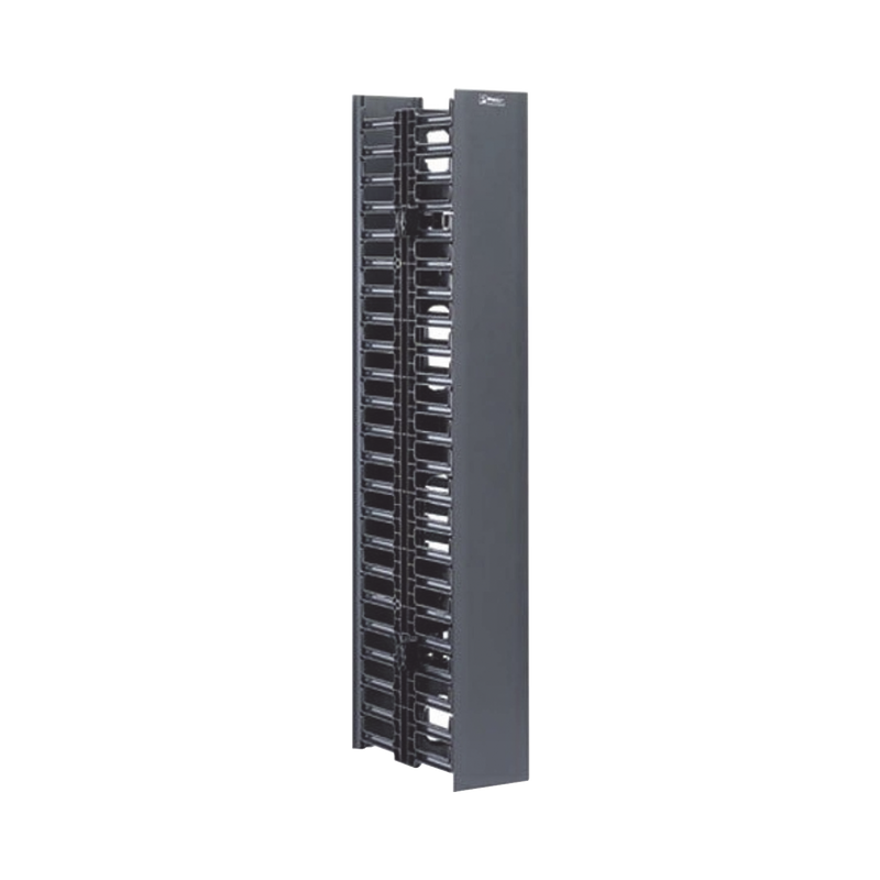 WMPV22E Organizador Vertical NetRunner, Doble (Frontal y Posterior), de 22.5 UR, 4.9in de Ancho, Color Negro