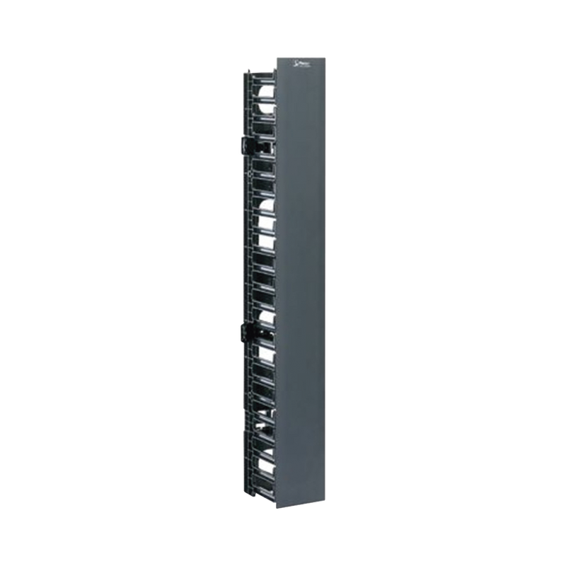 WMPVF45E Organizador Vertical NetRunner, Sencillo (Solo Frontal), Para Rack Abierto de 45 Unidades, 4.9in de Ancho, Color Negro