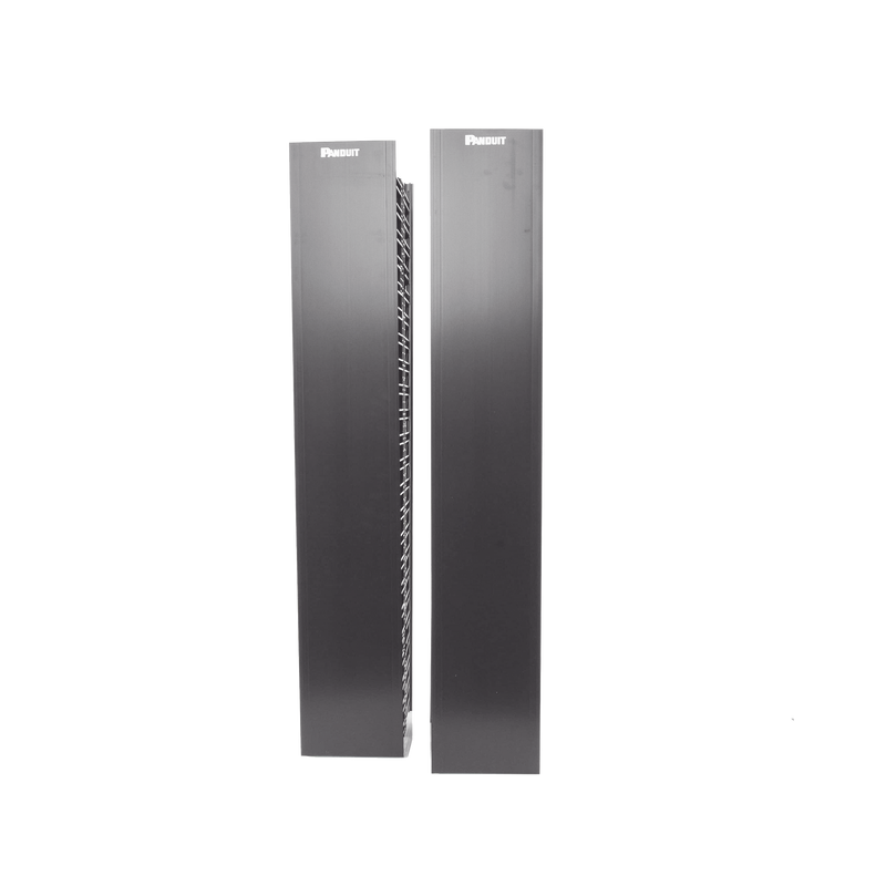 WMPVHC45E Organizador Vertical NetRunner, Doble (Frontal y Posterior), para Rack Abierto de 45 Unidades, 6.7in de Ancho, Color Negro
