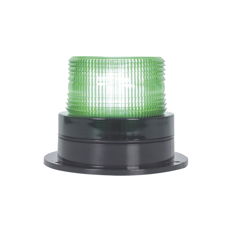 X126G Burbuja Brillante de Larga Vida Útil, con 8 LEDs Color Verde, Domo Verde, 12Vcd