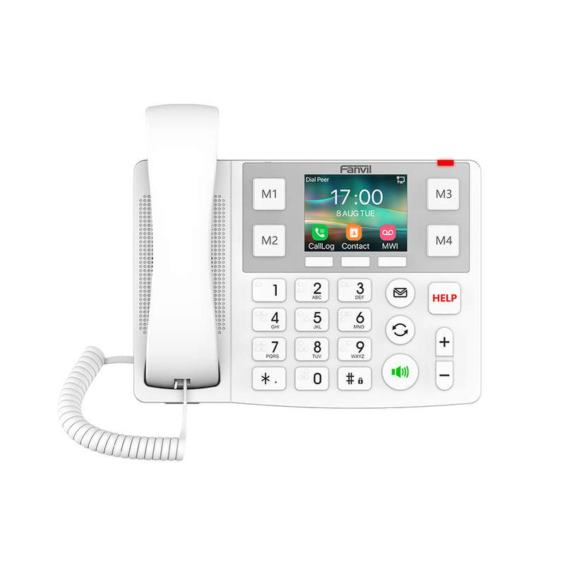 X305 Teléfono IP Wi-Fi Botones Braille Grandes diseñado para hospitales, Asilos, Bluetooth Integrado