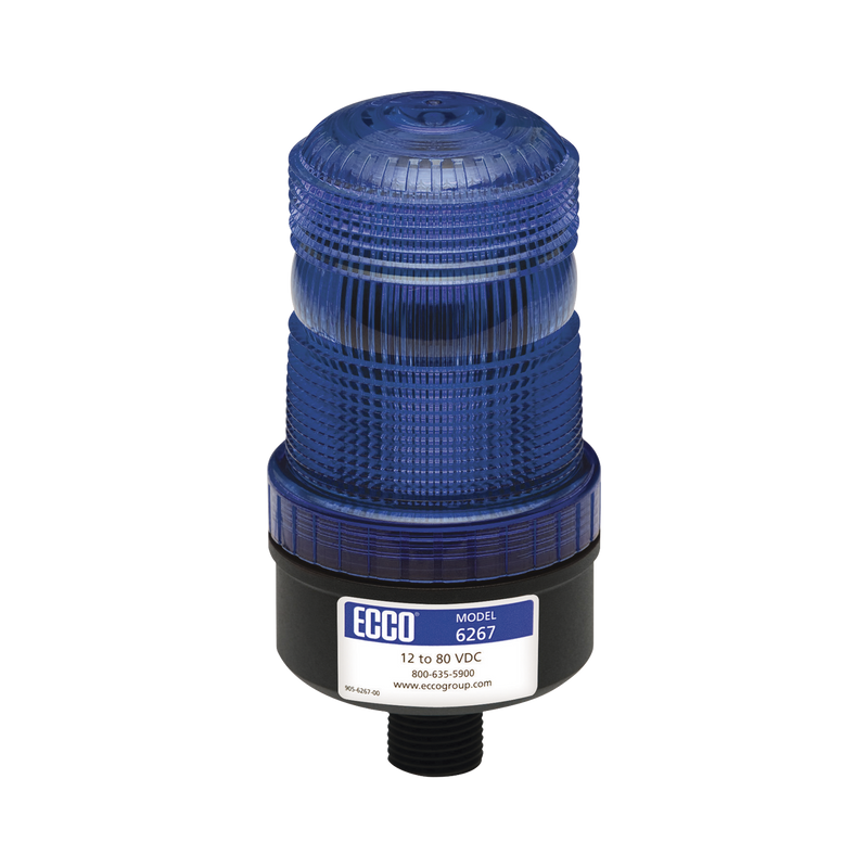 X6267-B Mini baliza de LED color azul montaje permanente SAE Clase III
