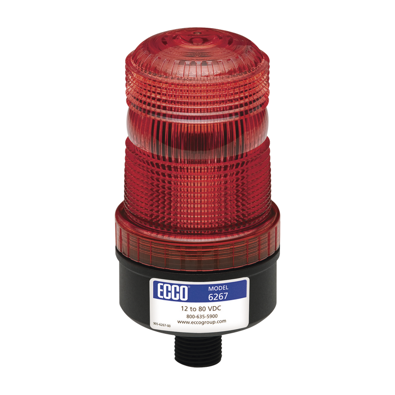 X6267-R Mini baliza de LED color rojo montaje permanente SAE Clase III