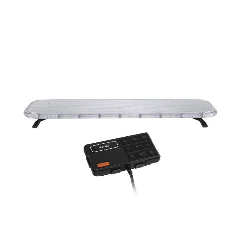 X75RBS Barra de luces LED de 46 Rojo/Azul , De 132 LEDs, Controlador Incluido, Ideal para Equipar Unidades de Seguridad Publica