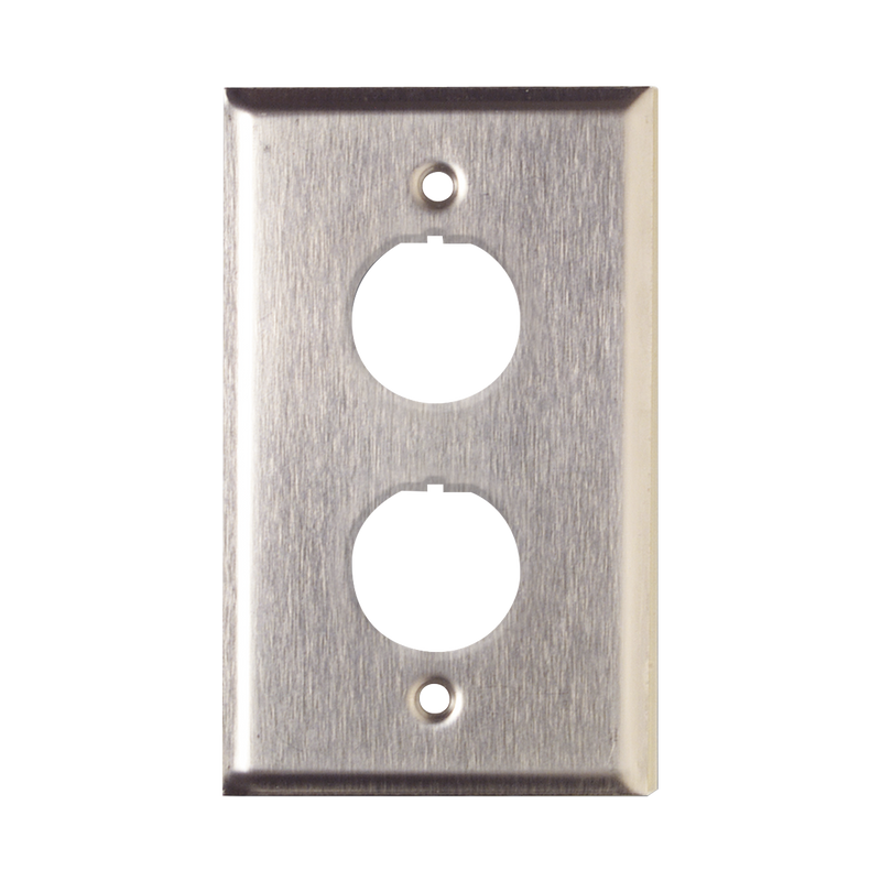 XFP-S-02-SS Placa de Pared Reforzada, de Acero Inoxidable, Para Uso Industrial, de 2 Puertos
