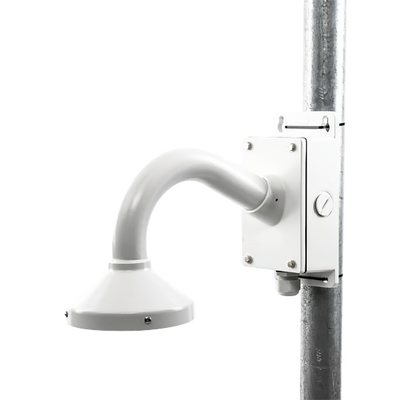Montaje Universal de Pared con Cuello de Ganso y Caja de Conexiones / Compatible con Cámaras Domo y Bala - Toer