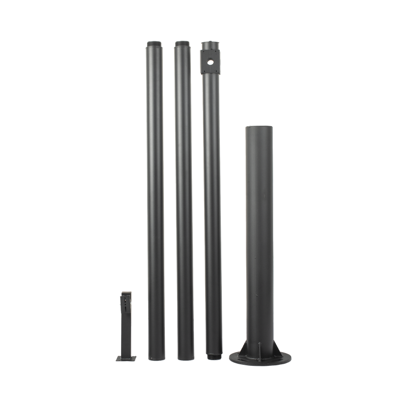 XGAPOLE6M/A Poste Seccionado de 6 Metros / Especializado para la Instalación de Videovigilancia / Incluye Base de Cimentación y Brazo para Cámara PTZ / Color Negro