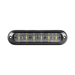 Luz Auxiliar Ultra Brillante  IP67 de 6 LEDs, Color Rojo/Azul, con mica transparente y bisel negro - Toer