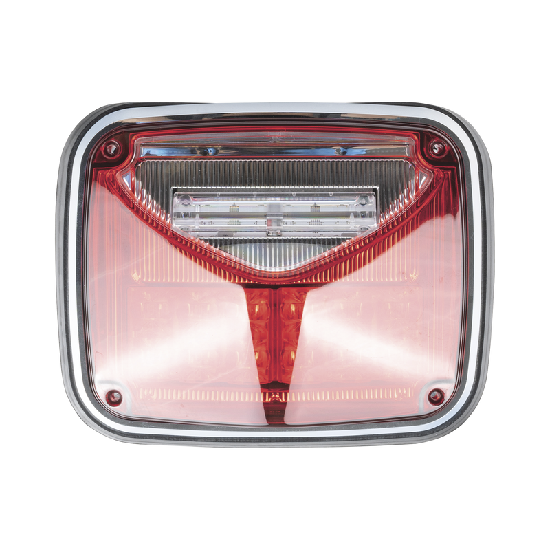 XLTE1755R Luz de advertencia de 8 X 6, Color Rojo, Con Luz de Trabajo Clara, Ideal para Ambulancias