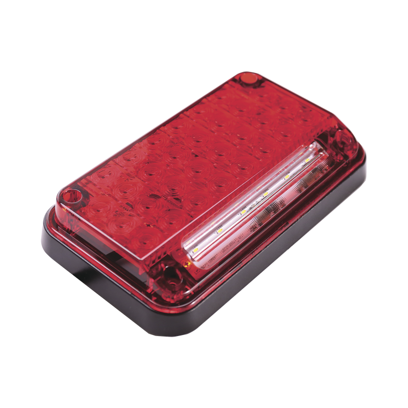 XLTE2335R Luz de Advertencia de 7X4, Color Rojo, Con Luz de Trabajo, Ideal para Ambulancias