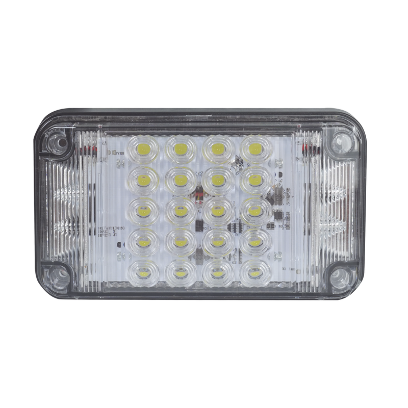 XLTE2345W  Luz de Advertencia de 7X4, Color Claro, Con Luces de Trabajo, Ideal para Ambulancias