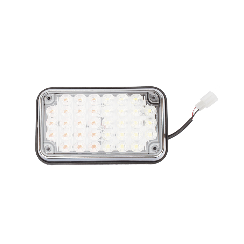 XLTE595RW Luz de Advertencia de 6X4, Bicolor Rojo/Claro, Ideal para Ambulancias