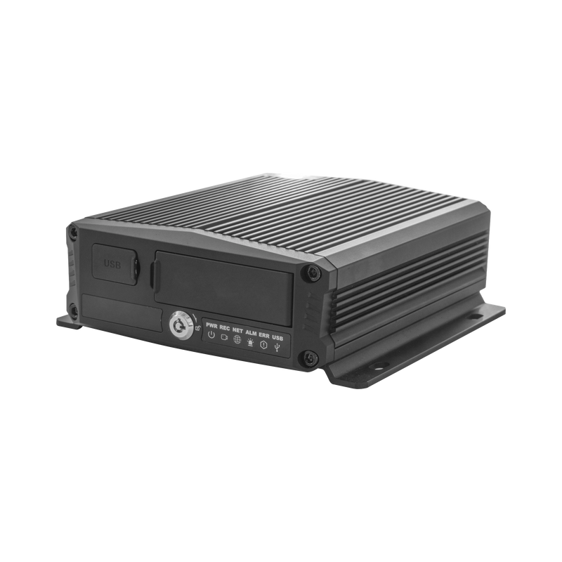 XMR406NAHD DVR Móvil / Multiplataforma / 4 Canales AHD + 2 canales IP/ Almacenamiento en Memoria Micro SD / H.265 / Chip IA Embebido / Soporta 4G / GPS