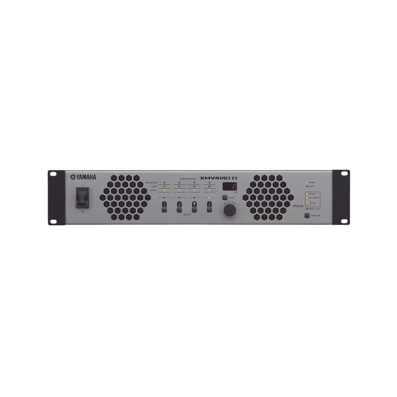 XMV4140D Amplificador de Audio Multicanal con Conexión Análoga | DANTE | 4 Canales, 140W | 8 OHMS | 70/100V