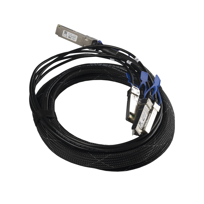 XQ+BC0003-XS+ (XQ+BC0003-XS+) Cable de conexion 100G QSFP28 a 4 x 25G SFP28 o 40G QSFP+ a 10G SFP+, 3m