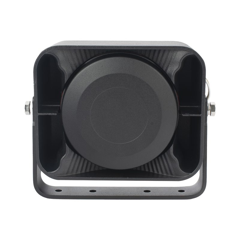 XS100 Bocina Compacta de Uso Rudo, 100 Watts de Potencia, Ideal para Vehículos de Encubierto, 8 Ohms de Impedancia