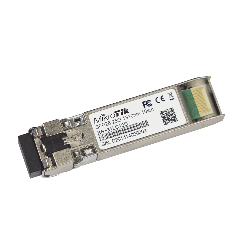 XS+31LC10D Transceptor MiniGbic XSFP+ 1G/10G/25G LC Duplex para fibra Mono Modo 10 Kms