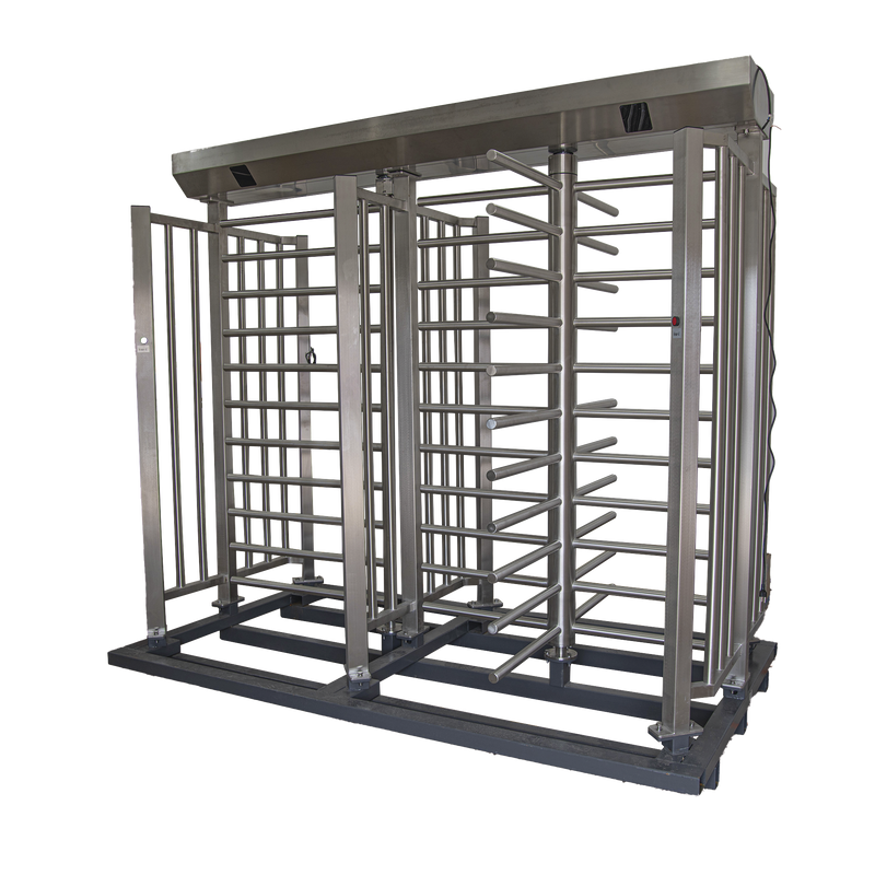 XTD-100 Torniquete De Paso Doble de Cuerpo Completo con Puerta Lateral y Rehilete de Acceso / Fabricado en Acero Inoxidable Grado 304 /