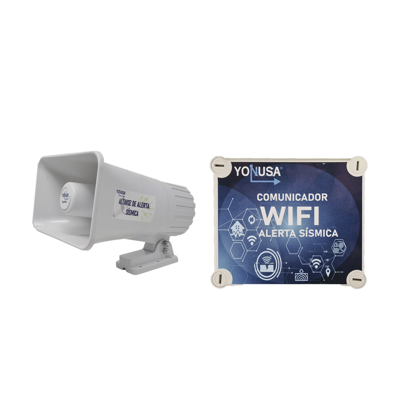 YKIT-SISMICO-WIFI KIT de Alertamiento SISMICO con Audio Oficial SASMEX por WIFI