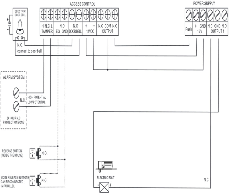 YLI YB300PACK - Paquete de cerradura de perno para control de acceso de puertas con retardo configurable de 3, 6 y 9 segundos incluye soporte de instalacion modelo YM600/ Voltaje dual 12 o 24 VDC