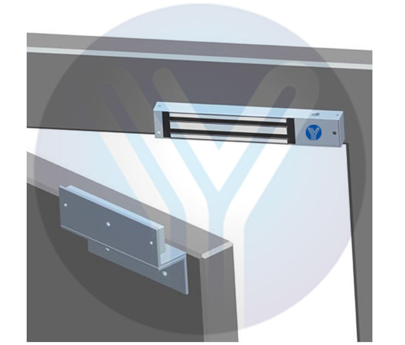 YLI MBK180NZL - Soporte de fijacion de electroiman para puerta con apertura interior de 180 Kg tipo ZL / Compatible con YM180NLED