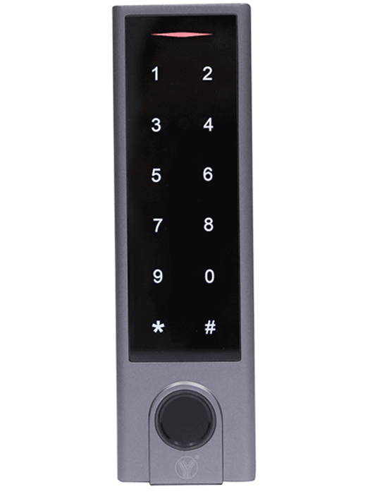 YLI YK1068A - Control de Acceso con Teclado Touch / Huella / Tarjetas ID 125 Khz / Exterior / Entrada Wiegand para Lector Esclavo