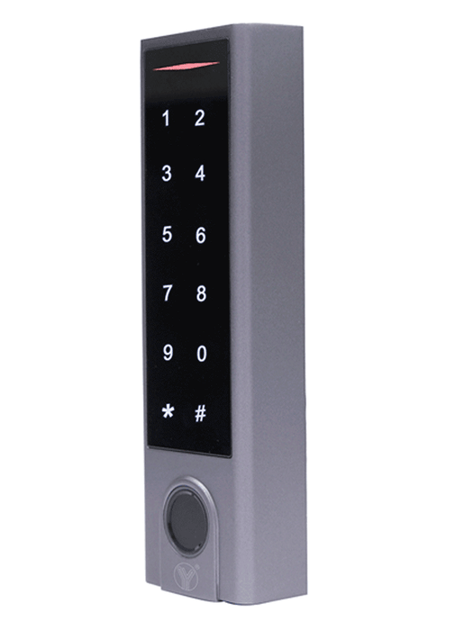 YLI YK1068A - Control de Acceso con Teclado Touch / Huella / Tarjetas ID 125 Khz / Exterior / Entrada Wiegand para Lector Esclavo