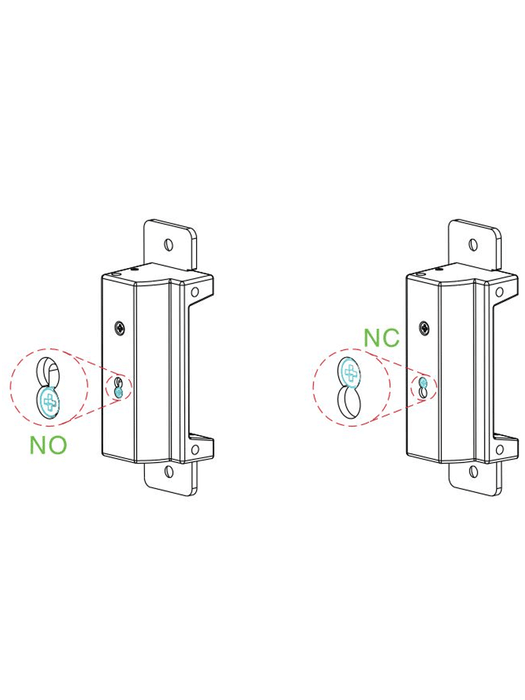 YLI YS138S - Cerradura Eléctrica para Control de Acceso  Señal Ajustable NO/NC  Voltaje Dual 12VDC/24VDC