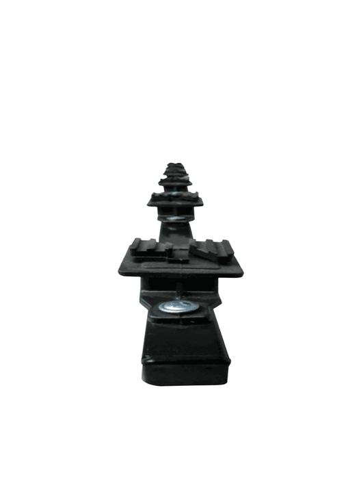 YONUSA K156L - Kit de 5 postes de perfil 3/4 en color negro de 1.2 mts de largo, con 6 aisladores de paso para 6 líneas con 15 cm de separación/ Listo para instalación en campo
