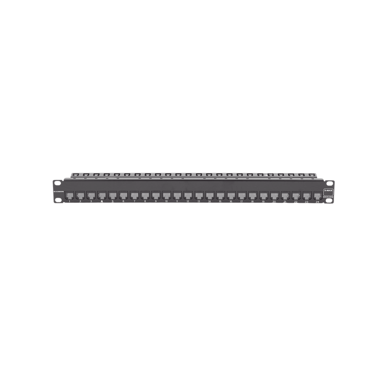 Z6AS-PNL-24K Patch Panel Z-MAX de 24 puertos, Blindado, Precargado con Jacks Categoria 6A, Plano, 1UR